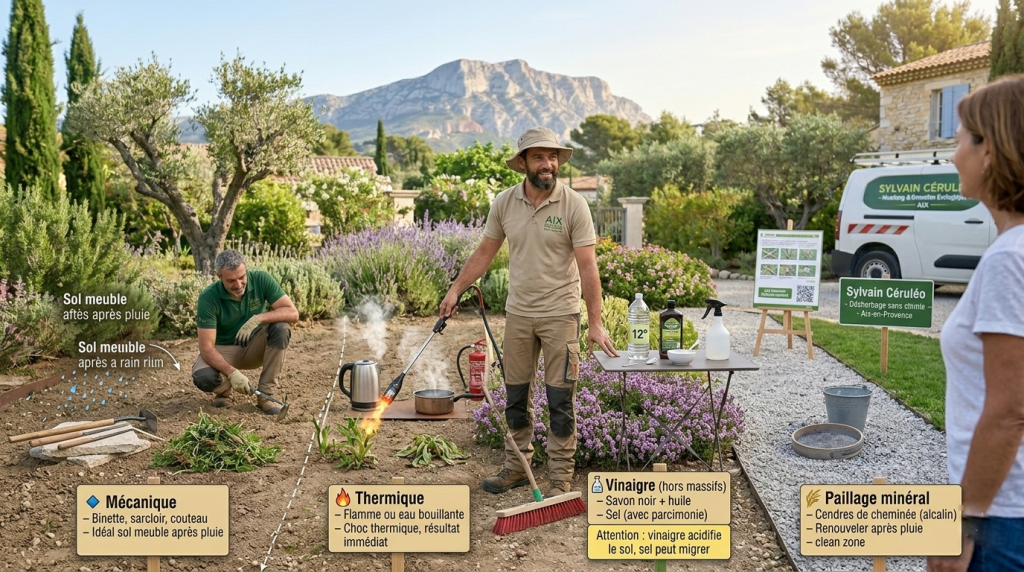 désherbage des allées les 4 grandes méthodes