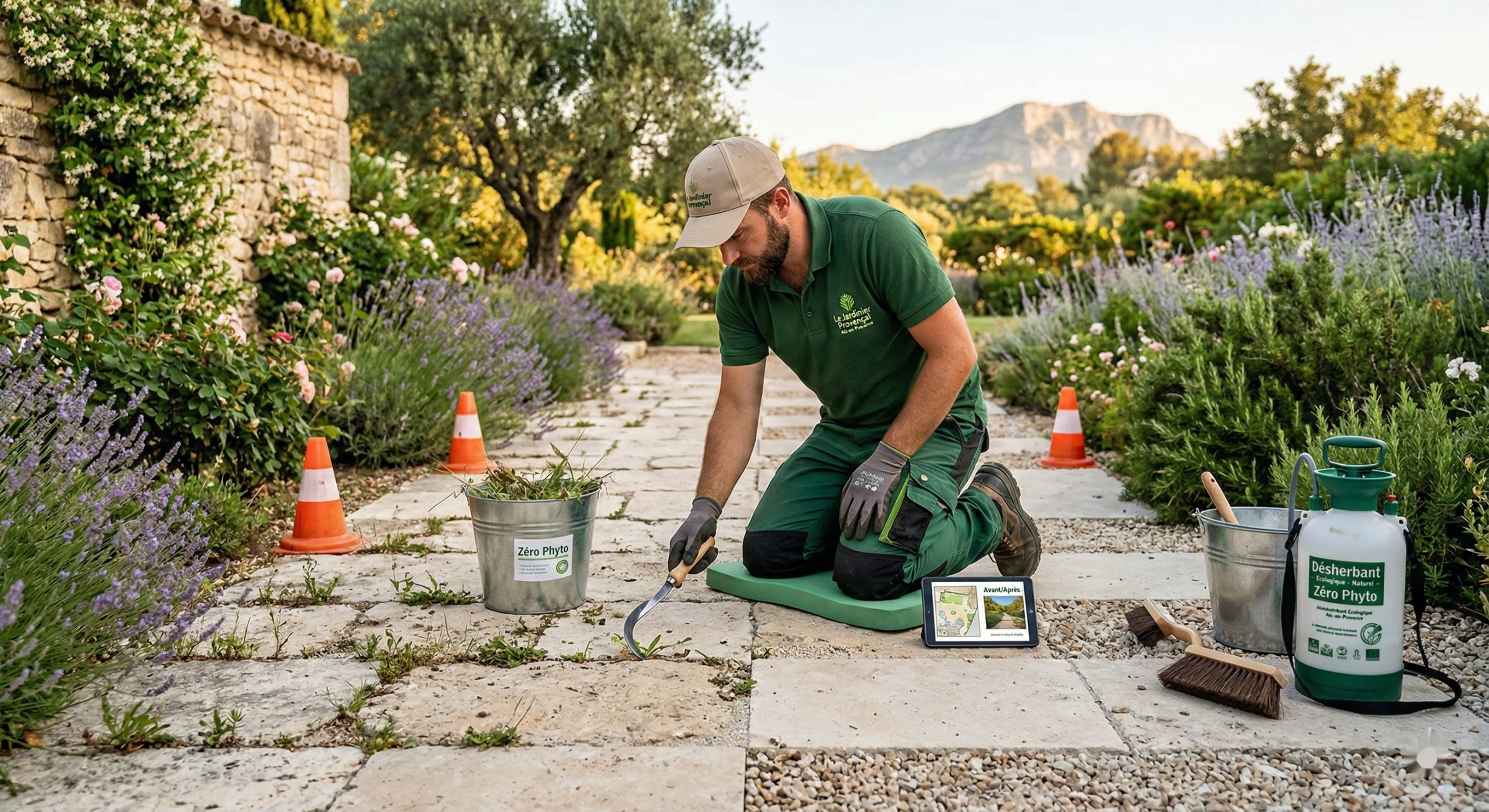 désherbage des allées espaces verts
