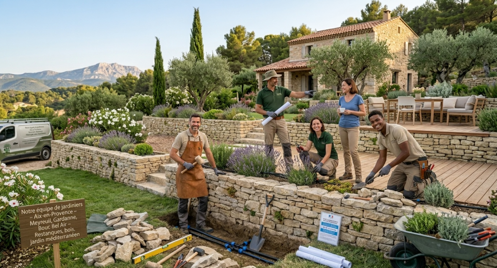 Entretien Jardin à Aix-en-Provence | Sylvain Céruléo entretien espaces verts notre équipe maitrise les techniques de jardinages