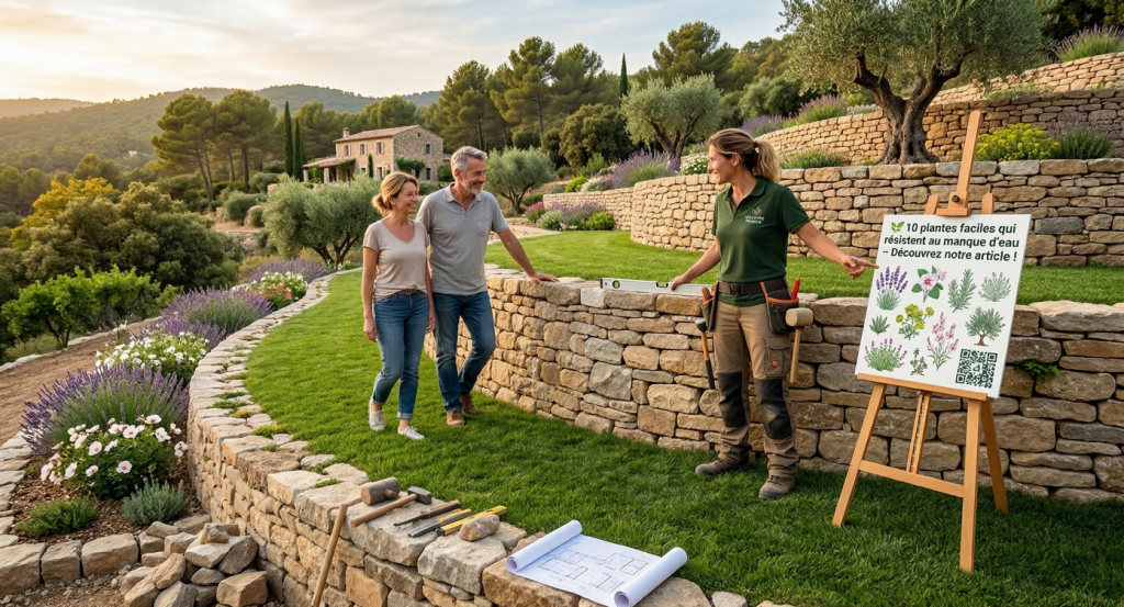 Entretien Jardin à Aix-en-Provence | Sylvain Céruléo entretien espaces verts réalisation mur en pierre sèches