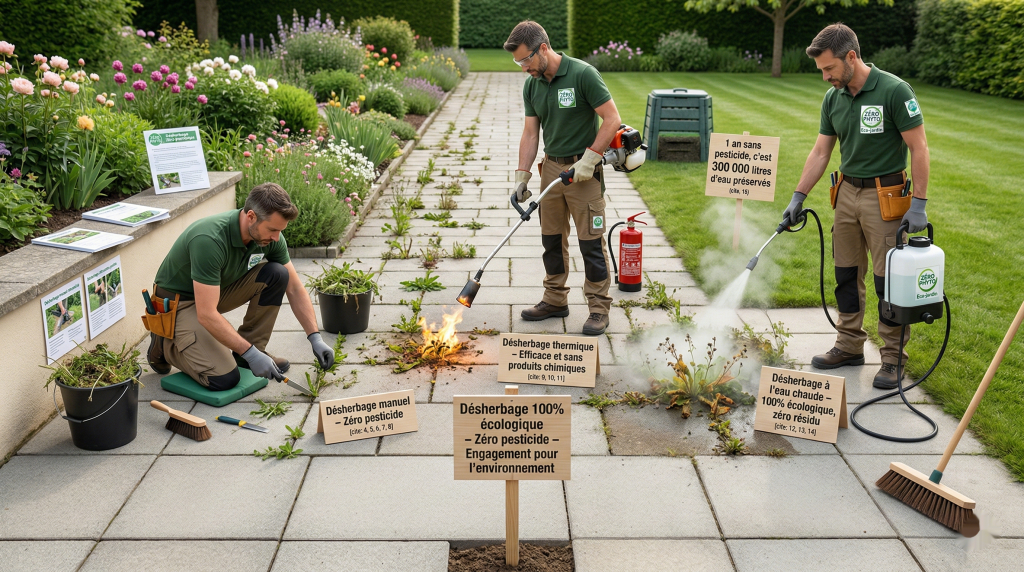 services espaces verts désherbage des allées