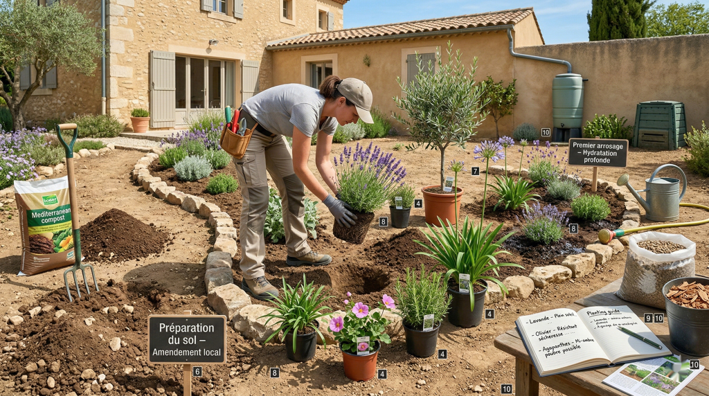 services espaces verts plantations de fleurs et arbustes