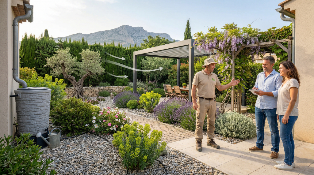 aménagement paysager inspirations méditerrannéenne