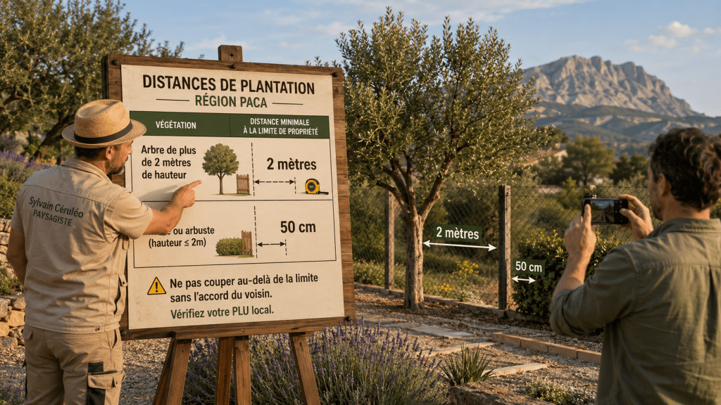 Réglementation Paca distances et règles de taille des arbres tableau récapitulatif des distances de taille d